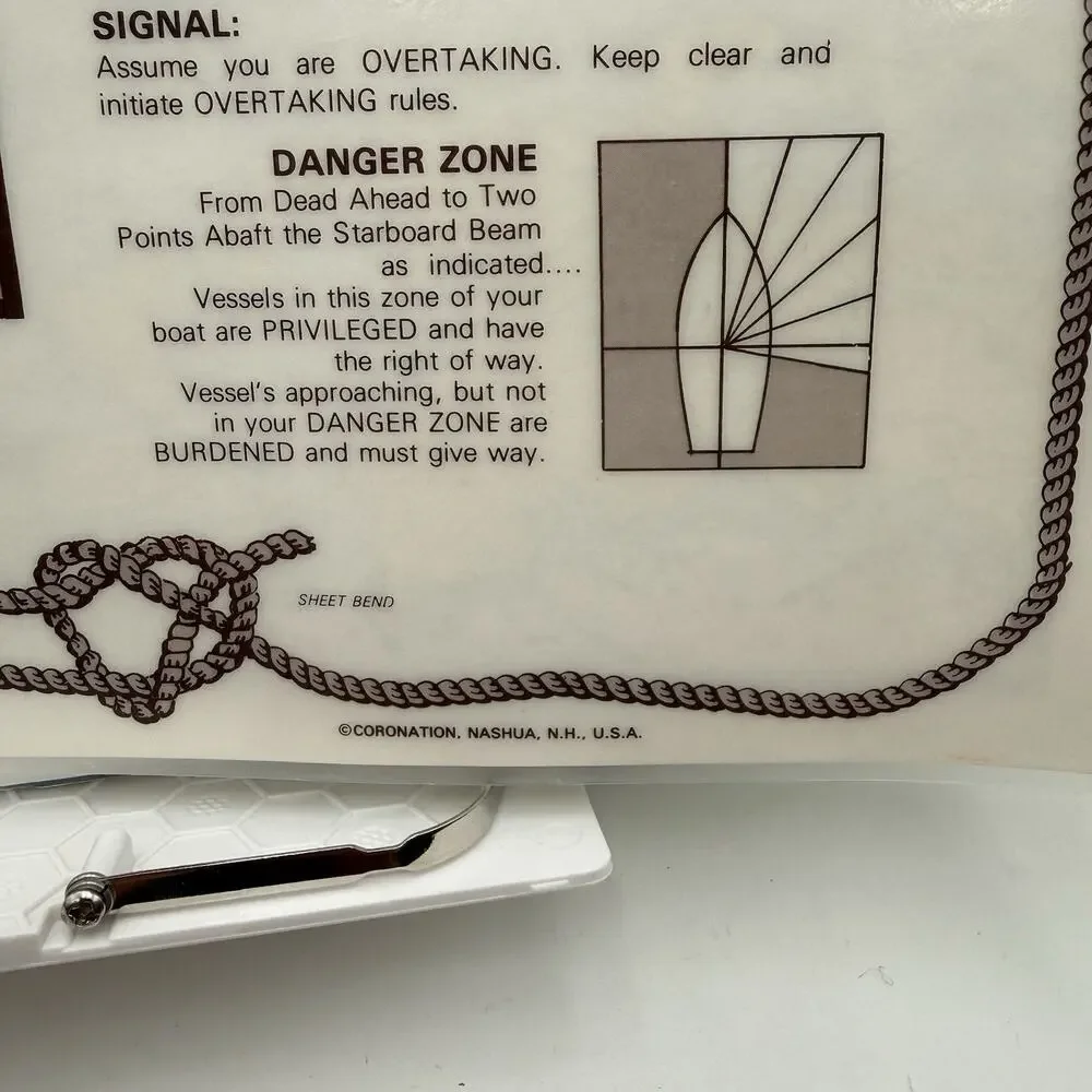 5 Navigation & Signal Placemats Virgin Islands Laminated USA VTG St John Tortola